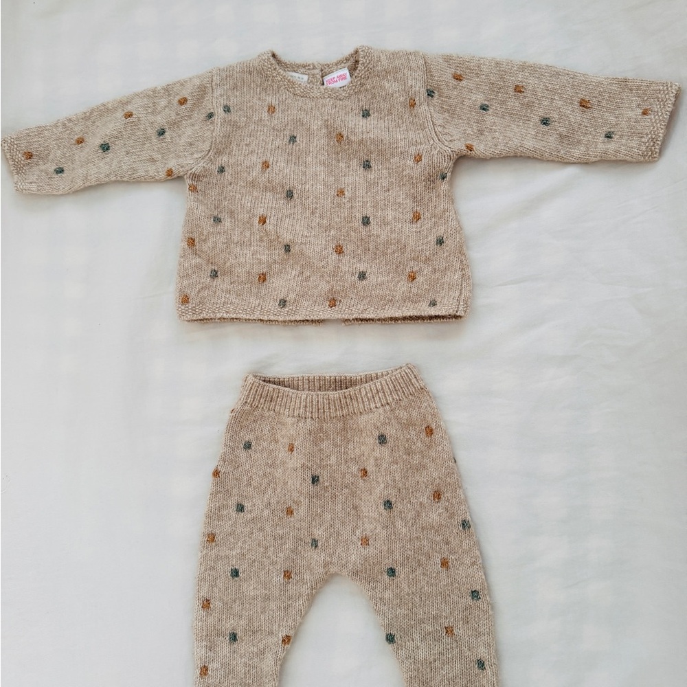 Zara Bubble Knit Baby Sweater Matching sets, 3-6 months (68cm)